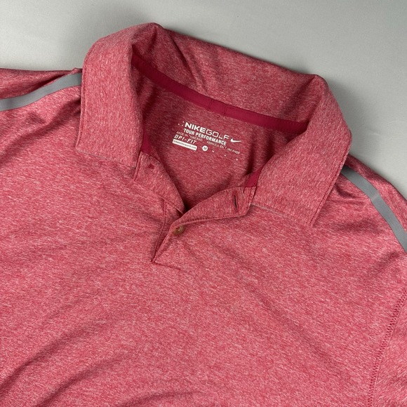 Nike Golf Tour Performance Dri-Fit Golf Polo Shirt Hot Pink S/S Medium Stretch - Picture 1 of 5